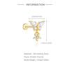 1PC Silver Tassel Chain Eight Pointed Stars Moon Earrings For Women Horse Eye Geometric Zircon Earring - Image 9