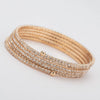 Rhinestone Upper Arm Bracelet Gold Color Punk Full Shiny Rhinestone Bangles Silver Color Coil Swirl Spiral Shape Armband Cuff - Image 8