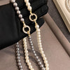 Imitation Pearl Beaded Necklace or Bracelet with Cubic Zirconia Round Clasp - Image 19