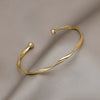 Twisted Open Cuff Bangle in Gold-Tone - Image 15