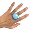 Jewelry Accessories Exaggerated Acrylic Ring Classic Geometric Ring Candy Color Resin Big Dome Plain Ring Girl - Image 11