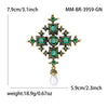 Baroque cross rhinestone brooch female temperament coat pin corsage shirt collar pin versatile accessories - Image 10
