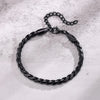 Punk Men Snake Link Chain Bracelets, Black Silver Color Twisted Stainless Steel Glossy Chain Bracelet, Comfort Wear Jewelry - Image 11