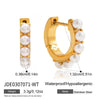 Vintage Turquoise Imitation Pearl Clip Earrings For Women Gold Plated Stainless Steel Earrings Jewelry Gift - Image 8