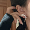 Silver Vintage Earrings For Women Simple Knot Bow Earring Jewelry Prevent Allergy Party Accessories - Image 1
