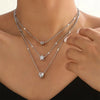 Silver Three-Layer Round Necklace for Women Simple Snake Chain Charm Ball Chain Party Gift Women's ExquisiteJewelry - Image 7