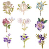 Enamel Hydrangea Brooches for Women Unisex Pearl Flower Pin Plant Lapel Pins Office Party Friend Gifts Jewelry Accessories - Image 1