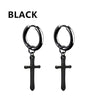 2pc Stainless Steel Men Cross Stars Punk Dangle Earrings Gothic Woman Cross Ear Hoop Earrings Huggies Pendant Piercing Jewelry - Image 18