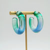 Really Pretty Multicolor Green Purple Yellow Red Resin Acrylic Circle Chunky Hoop Earrings For Women - Image 34
