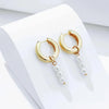 Three Freshwater Pearls Strand Drop Earrings For Women Gold Plated Brass Long Earring Statement Jewelry - Image 16