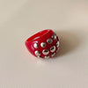 Punk Irregular Riveted Ring Chunky Thick Geometric Ring Smooth Vintage Resin Rings Gifts - Image 9