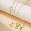 Crystal Zircon Four Leaf Clover Pattern Jewelry Set Bracelet Necklace Earrings Classic for Women Flower Party Charm Gifts - Image 3
