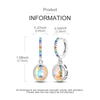 Silver Earrings Women Sparkling Dazzling Oval Gemstone Drop Earring For Anniversary Wedding Jewelry Gifts - Image 4