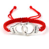 Adjustable Braided Rope Bracelet Silver Color Couple Handcuff Lucky Red Black Thread Handmade Knot Classic Jewelry For Woman Man - Image 9
