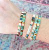 Adjustable Tila Bead Bracelet with Metal Chain and Multiple Color Patterns - Image 1