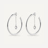 Dplaopa Silver Gold 25MM Hoop Big Marqulse Loops Women Drop Chain CZ Earring Jewelry - Image 3