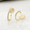 Copper Pressure Earrings Gold Color Rhinestone Spiral Cartilage Ear Cuff Lightweight Silver Color Clip on Compression Earring - Image 2