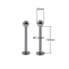2PC Punk Stainless Steel Spike Ball Labret Lip Piercing Devil Studs Cone Conch Helix Cartilage Earrings Falt Piercings Jewelry - Image 9