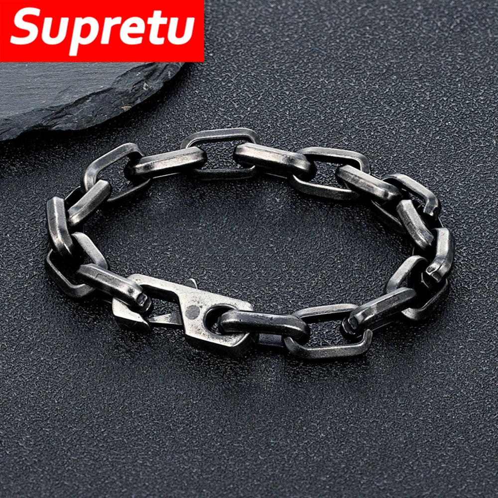 Charm Simple Cuba O-chain Bracelet Men Women Dubai Link Punk Hip Hop Stainless Steel Couple Bangle Jewelry Gifts - Image 1