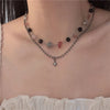 2 Pcs Vintage Peace Buckle Pendant Necklaces Stone Beads Chains Choker Necklace Set Women Men Chinese Style Jewelry K - Image 11