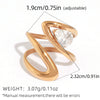 Statement Stainless Steel Delicate Shiny Cubic Zirconia Ring For Women Gold Pvd Plated Finger Jewelry Gift - Image 35