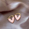 Vintage Red Enamel Love Heart Hoop Earrings For Women Elegant Dripping Oil Temperament Earrings Wedding Jewelry Gifts - Image 10