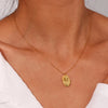 Stainless Steel Month Pendant Necklace in Gold-Tone - Image 19