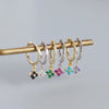 Silver Rainbow Tassel Four Petal Flower Drop Stud Earrings for Women Sweet Girl Ear Bone Jewelry Accessories - Image 4