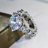 Selling Silver Plated Rings For Women Square Cubic Zircon Jewelry Wedding Engagement Ring Size 6-10 - Image 5