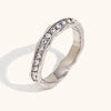Lrregular Wave Pattern Full Of Diamonds Ring Stainless Steel Rings Daily Wear Jewelry - Image 5