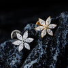 Titanium 16G Marquise Flower CZ Labret Stud Helix Conch Cartilage Tragus Flat Back Piercing Body jewelry - Image 3