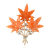 Rhinestone Double Maple Leaf Brooches for Women Unisex Plant Pins Casual Party Accessories Gifts Friends - Image 5