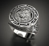Silver Ring Retro Wolf Totem Thai Silver Ring Warrior Wolf Head Men's Ring - Image 3