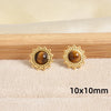 Maillard Series Stainless Steel Earring Tiger Eye Stone No Fade Earrings Sun Oval Butterfly Fan-Shaped Jewelry - Image 18