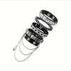 4Pcs/Set Gothic Punk Rock Square Rivet Bracelet Daily and Party Gothic Tassel Metal Chain Accessories Valentine's Jewelry Gift - Image 1