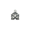 10/22-Piece Antique Silvery Lotus Charms Pendant Set for Handmade Jewelry Crafting (Necklaces/Bracelets/Earrings) - Image 12
