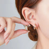 Stainless Steel Gold Color Circle Hoop Earrings for Women Simple Cubic Zircon Double Ring Earring Cartilage Piercing Jewelry - Image 3