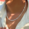 Imitation Pearl Pendant Necklace with Gold-Tone Rope Chain - Image 9