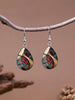1 Pair of Geometric Line Pattern Earrings with Convex Glass and 316 Stainless Steel Water Drop Ear Hooks, in a Retro and Simple Style, Suitable for - Image 5