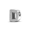 Classics 925Silver Shiny Zircon English Alphabet Beads Pendant Charms Fit Bracelet Jewelry Women Gift - Image 24