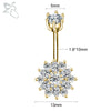 ZS 1 PC Gold Color 14G Stainless Steel Belly Ring Snake Heart Shiny CZ Crystal Navel Belly Button Rings Butterfly Navel Piercing - Image 24