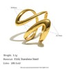 Spiral Open Series Ring Twisted Multi-layered Ring Hammed Flower Stainless Steel Jewelry Accessories - Image 13