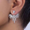 Korean Crystal Flower Drop Dangle Earrings for Women Hyperbole Crystal Angel Wing Earring Jewelry Accessories - Image 1