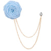 Korean Bridegroom Wedding Brooches Cloth Art Hand-made Rose Flower Brooch Lapel Pin Badge Tassel Chain Men's Suit Accessories - Image 11