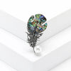 Shell Swan Brooches for Women Unisex Feather Pins Dove Accessories Peacock Model Office Party Friends Gift - Image 5