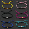 Tiny Heart Charm Bracelets for Women Girls Simple Blue Black Red Rope Chain Braided Bracelet Woven Jewelry Gifts Her - Image 1