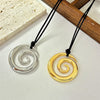 Jewelry Heart Necklace Black Wax Rope Charm Irregular Metal Pendant Necklaces Clavicle Chain for Couple Birthday Gift - Image 5