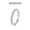 Silver Classic Sparkling Zircon Wedding Engagement Band Promise Bridal Ring For Women Jewelry Gift - Image 8