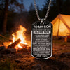 To My Son I Love You Pendant Necklace Stainless Steel Dog Tag Letter Chain Birthday Graduation Gift Jewelry Men Inspiration Kids - Image 3