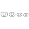 6pcs 8/10/12/14mm Stainless Steel Round Embossing Ear Rings Hoop Earrings for Women Female Girls Korea Jewelry Supplies - Image 8